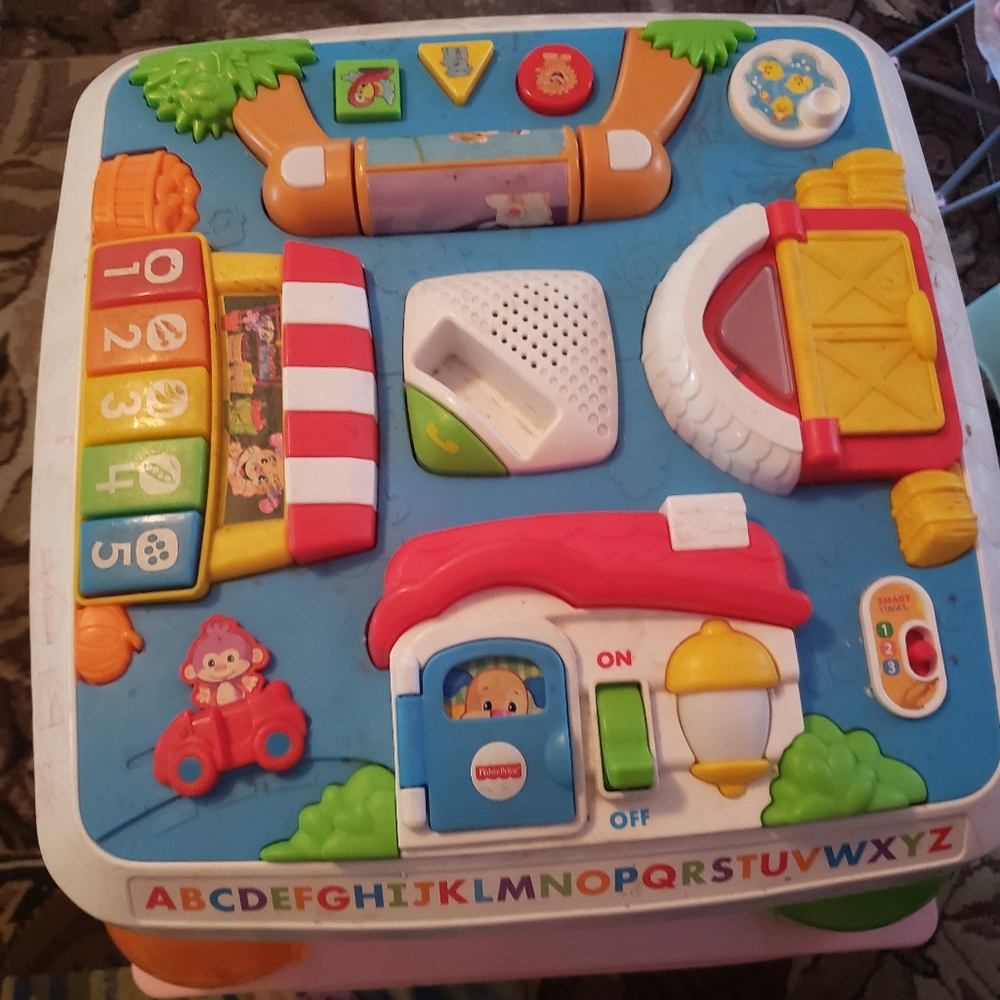 Blue and Red Interactive Learning Toy Board